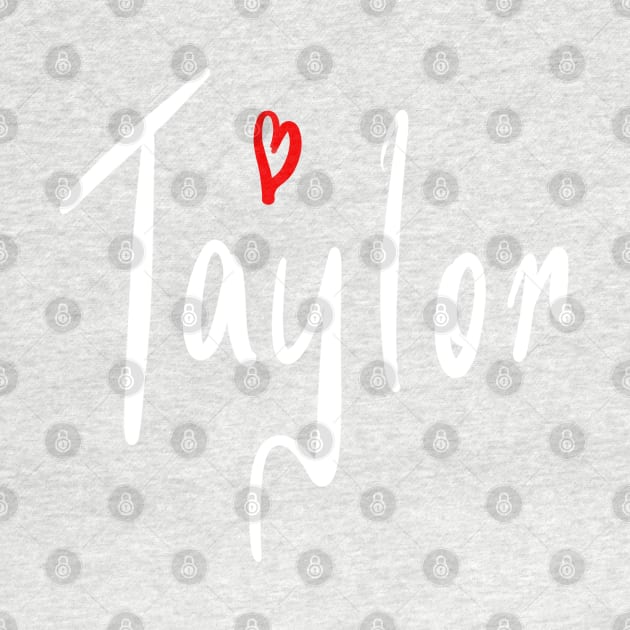 Taylor girls name woman’s first name in white cursive calligraphy personalised personalized customized name Gift for Taylor by Artonmytee